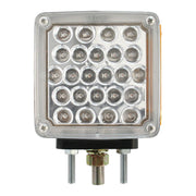 #77625 Square Double Face Pearl LED Pedestal Light Red/Amber w/clear lens (Passenger) UNIVERSAL Gray