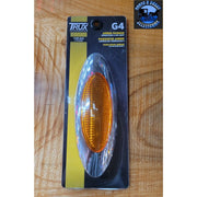 #TLED-G4A Trux panelite replacement light amber w/amber lens Peterbilt side marker m1 Dim Gray