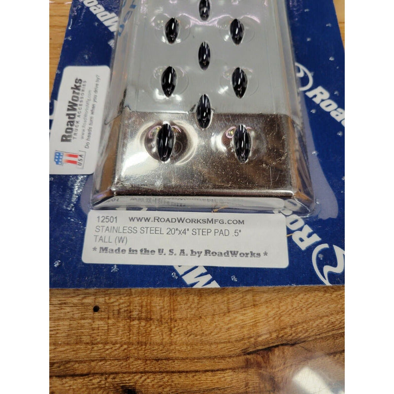 stainless steel roadworks step plate tread 20" x 4" universal no slip #12501 step box Rosy Brown