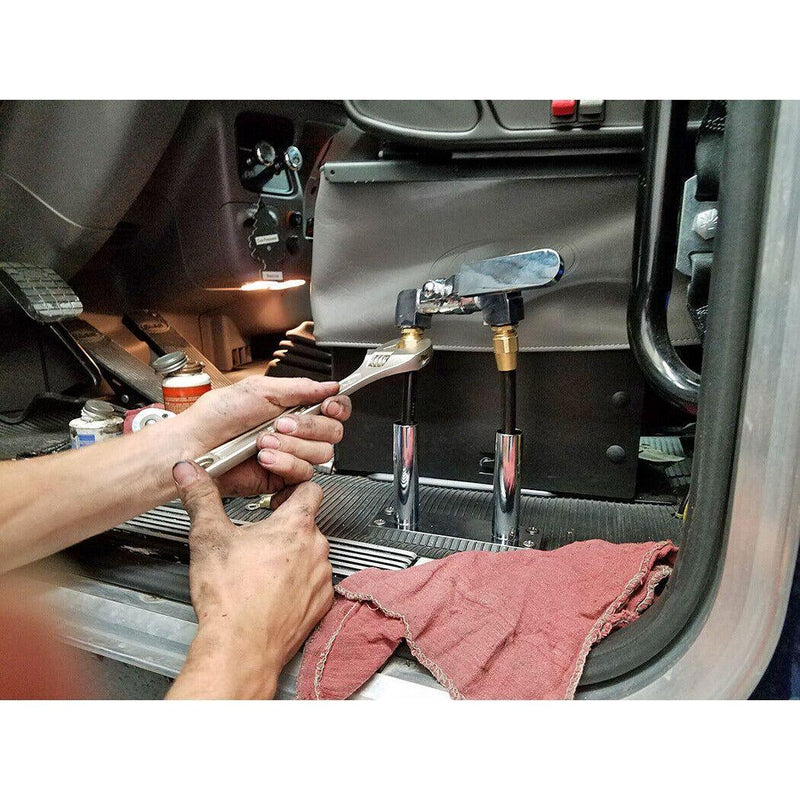 air horn valve lever chrome floor mount stand 9" universal truck semi new up-46111 UNIVERSAL Dark Slate Gray