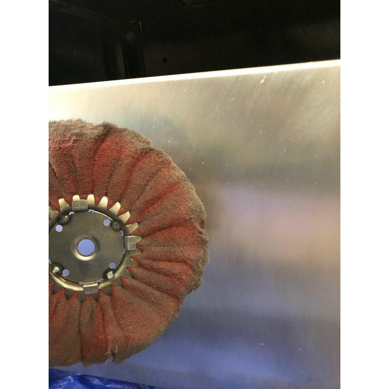 Renegade Sanding Maroon Satin Airway Buffing Wheel for Angle Grinders 320-400 Grit Airway Buffs 9 inch / Center Plate,9 inch / No Center Plate,10 inch / Center Plate,10 inch / No Center Plate Dim Gray