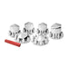 Light Gray chrome hub cover axle kit 33mm truck screw-on front rear set pointed caps 40231 UNIVERSAL