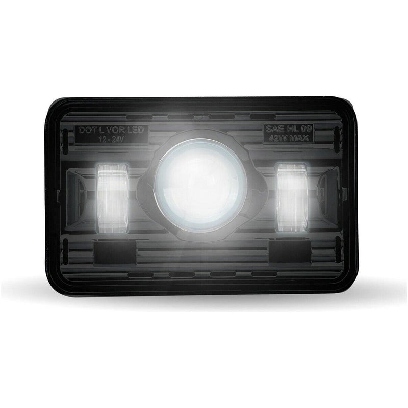 TLED-H73 4″ x 6″ LED Projector Headlight – Low Beam | 1300 Lumens 4"X6" HEADLIGHT Light Gray