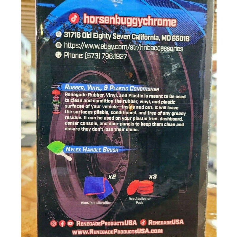 renegade "let your ride shine day or night" kit wheel, rubber, chrome polish new POLISHING Dark Slate Gray