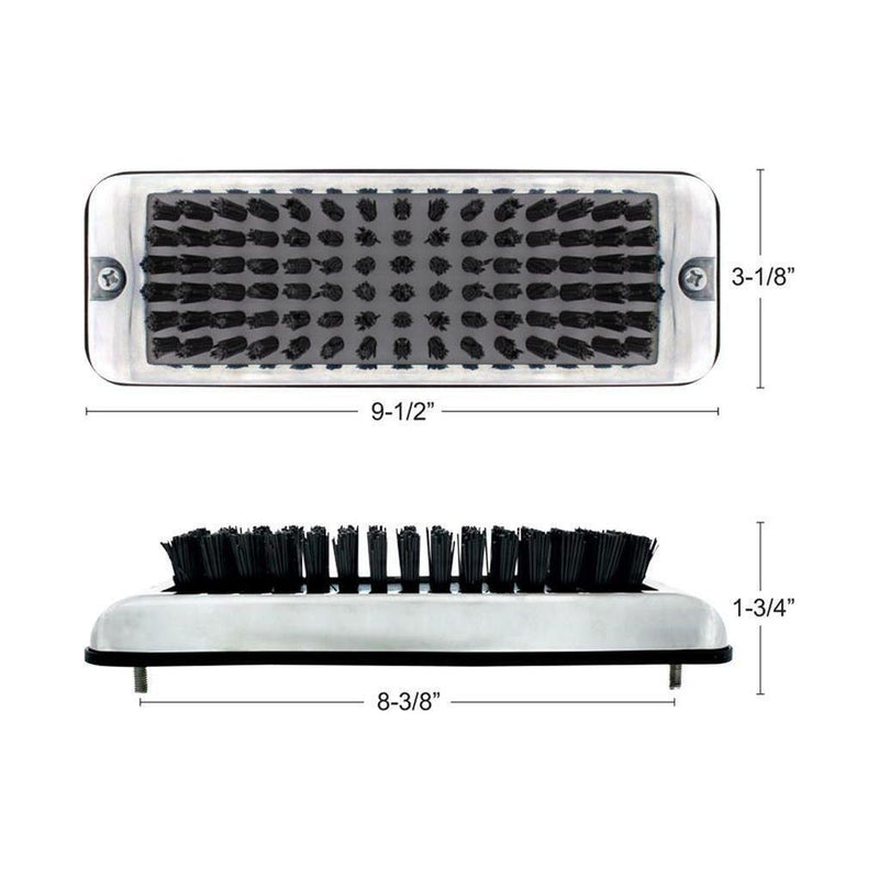 up-90054 heavy duty Stainless Shoe/Boot Scraper W/ blue step Brush universal mount UNIVERSAL Light Gray