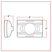 TLED-H75 4″ x 6″ LED Projector Headlight – High Beam | 2400 Lumens 4"X6" HEADLIGHT White Smoke