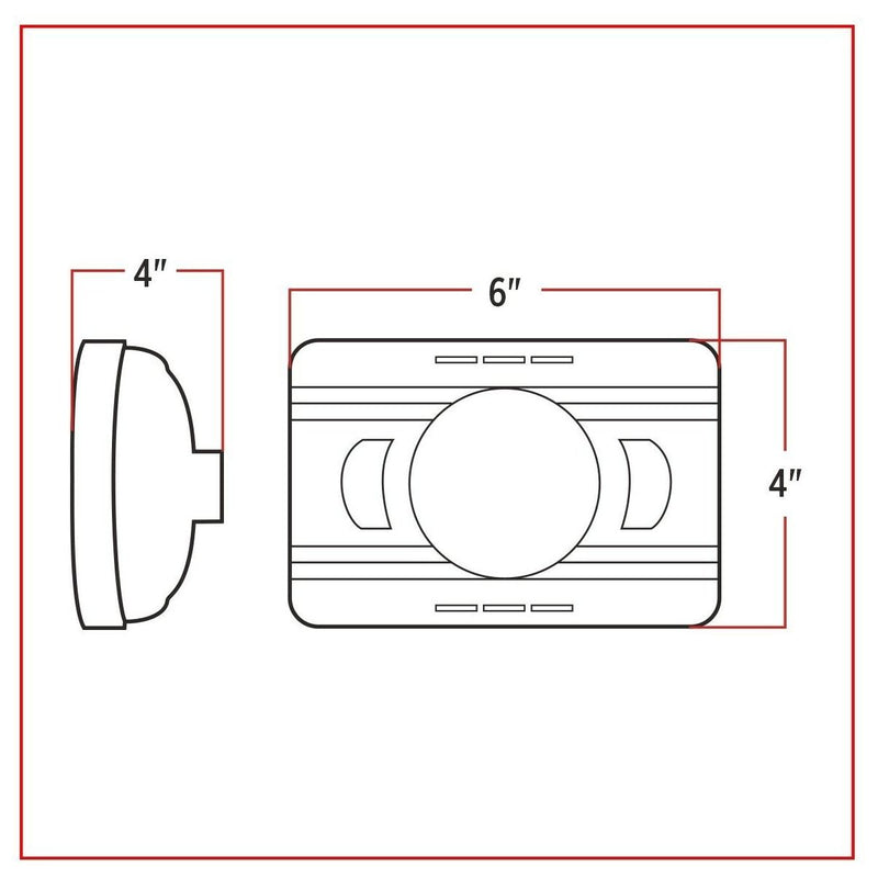 TLED-H75 4″ x 6″ LED Projector Headlight – High Beam | 2400 Lumens 4"X6" HEADLIGHT White Smoke