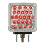 #77625 Square Double Face Pearl LED Pedestal Light Red/Amber w/clear lens (Passenger) UNIVERSAL Gray