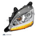 Light Slate Gray Chrome Projection Headlight For 2012-2021 Peterbilt 579/587 PETERBILT passenger side,driver side