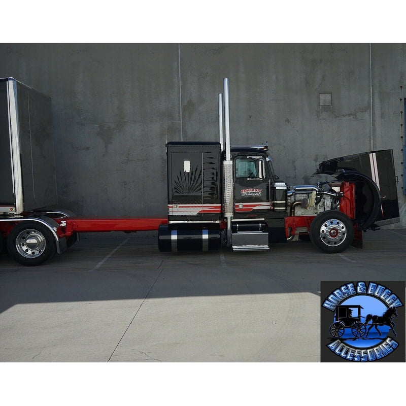 aik-379-c15 Dynaflex Peterbilt 379 Chrome cold Air Intake Kit cat c15 PETERBILT Dark Slate Gray