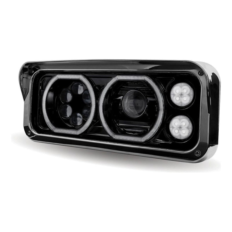 Trux 4x6" Universal LED Projector Headlights Assembly (CHOOSE SIDE) 4"X6" HEADLIGHT Driver's Side Gray