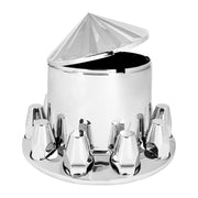 AXIS CHROME ABS REAR AXLE COVER SET W/LOCKING TABS & STANDARD HUB CAP  #40213 axle covers Light Gray