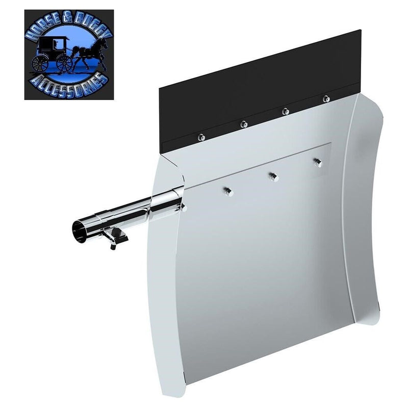 24" X 24" 430 Stainless Steel Quarter Fender With Tube Bracket Set - 4" Side Wall #10906 QUARTER FENDER Gray