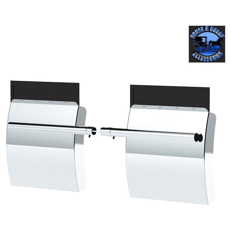 24" X 24" 430 Stainless Steel Quarter Fender With Tube Bracket Set - 4" Side Wall #10906 QUARTER FENDER Dark Slate Gray