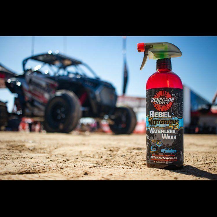 Renegade NOtorious H2O Waterless Wash Renegade Red Line 24 ounce,1 gallon Black