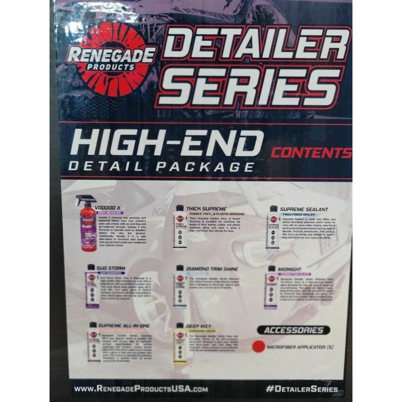 renegade high end detail kit universal paint car truck sealant wax cleaner soap rp-LFGRPKR-HE-KIt POLISHING Gray