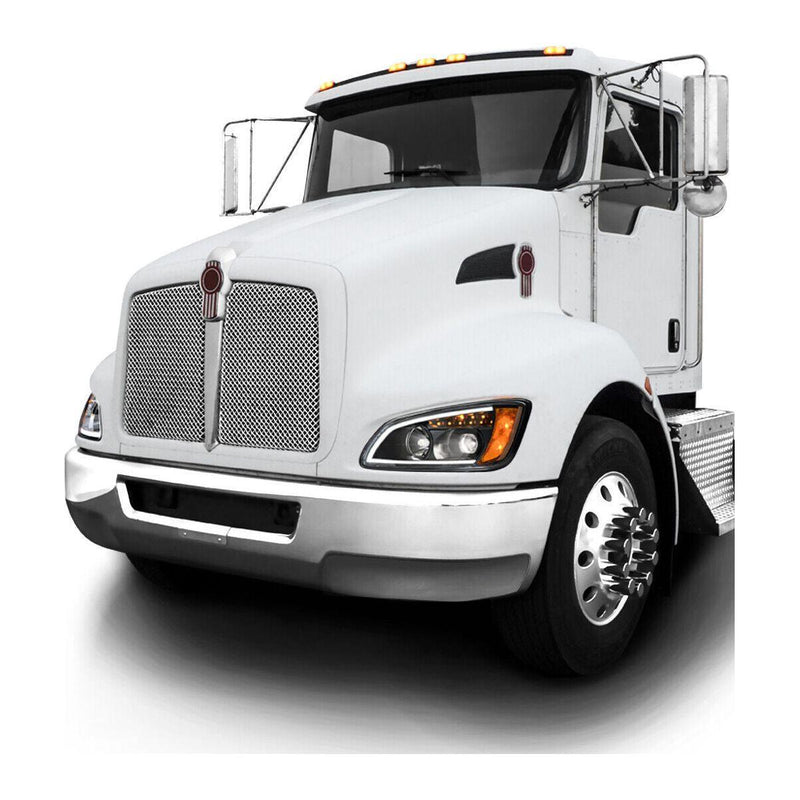 Kenworth T660 Headlights Pair LED Bar Projector black OE# P541059100 2008-2016 89442 -89443 KENWORTH Black