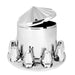 Light Gray SPOKE CHROME ABS REAR AXLE COVER SET W/LOCKING TABS & STANDARD HUB CAP NEW 40215 axle covers