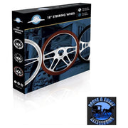 chrome billet aluminum semi truck steering wheel universal extra grip chopper UP-88160 steering wheel Light Gray