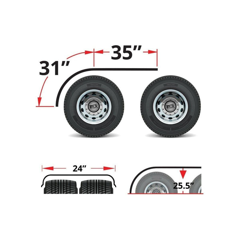 trux plastic poly half fender kit mounting hardware  #trx-spc18 HALF FENDERS Dark Slate Gray