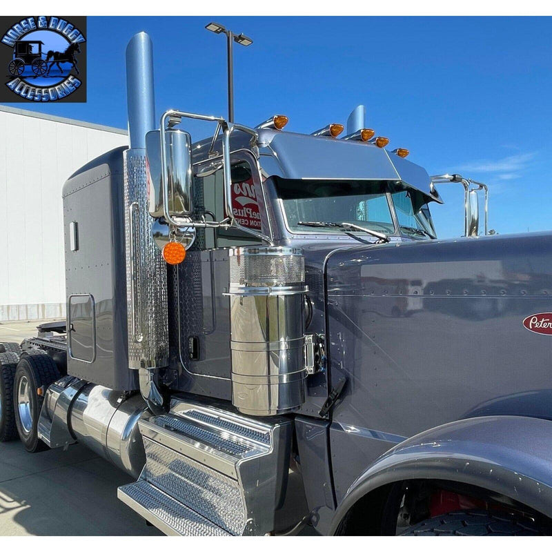 Rollin-low Peterbilt 13"x10" reverse bowtie #1014 PETERBILT VISOR Dim Gray