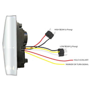 Trux 4x6" Universal LED Projector Headlights Assembly (CHOOSE SIDE) 4"X6" HEADLIGHT Driver's Side,Passenger's Side Light Gray