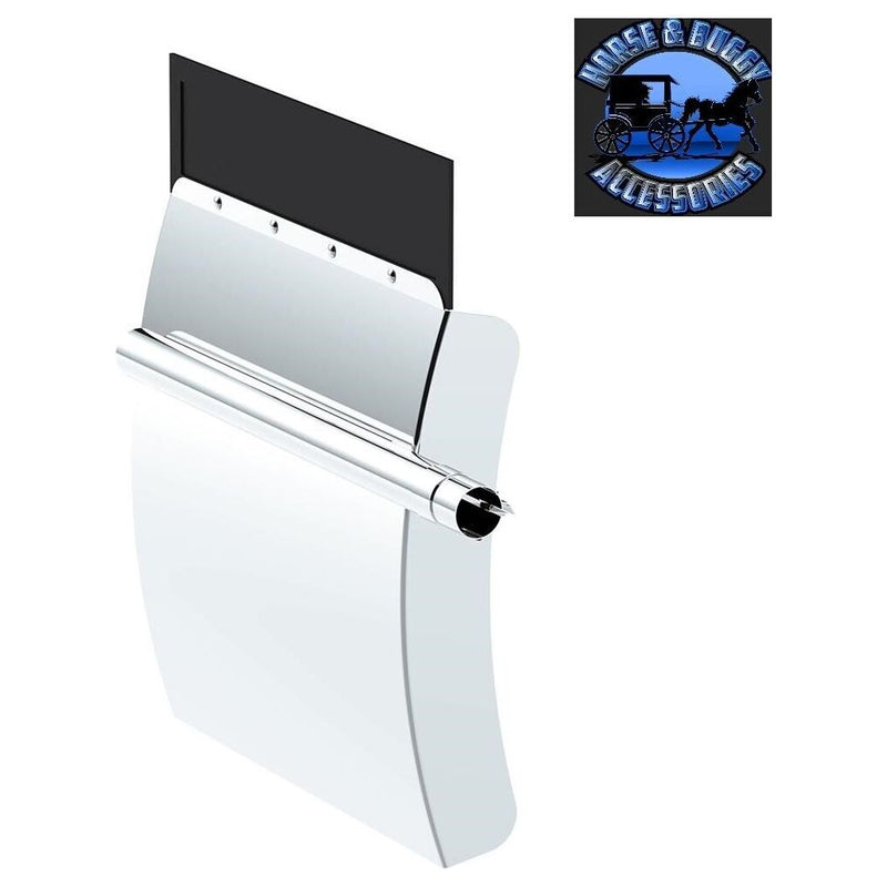 24" X 24" 430 Stainless Steel Quarter Fender With Tube Bracket Set - 4" Side Wall #10906 QUARTER FENDER Dark Slate Gray