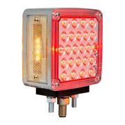 77623 Square Double Face Pearl LED Pedestal Light Red/Amber (Driver) UNIVERSAL Dark Salmon