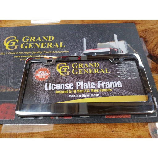 Dim Gray license plate frame stainless car truck semi auto universal vehicle new polished 60445 UNIVERSAL