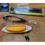 #TLED-G4A Trux panelite replacement light amber w/amber lens Peterbilt side marker m1 Dim Gray