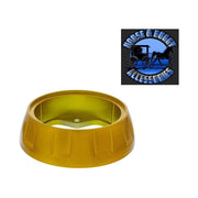 Custom steering horn bezel painted aluminum, chrome, center horn button (Choose color) steering wheel yellow Dark Goldenrod