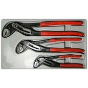 KNIPEX 00 20 07 US1 3 Piece Alligator Pliers Set UNIVERSAL Dark Gray