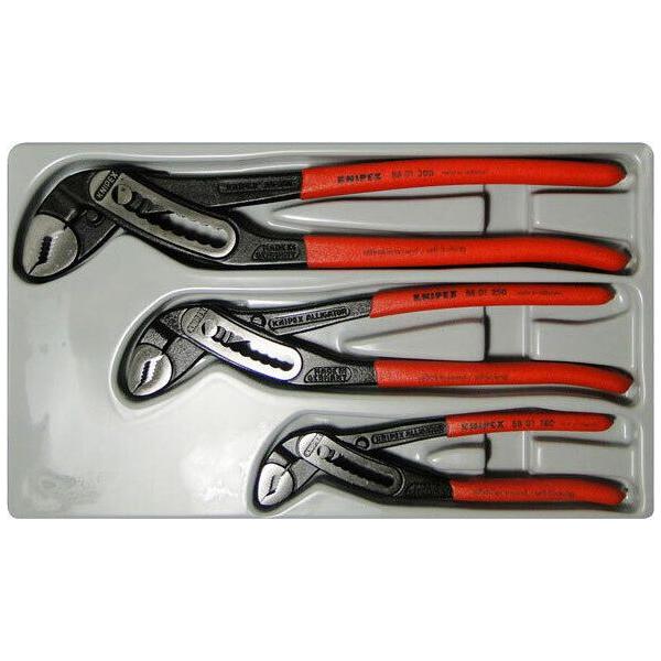 KNIPEX 00 20 07 US1 3 Piece Alligator Pliers Set UNIVERSAL Dark Gray