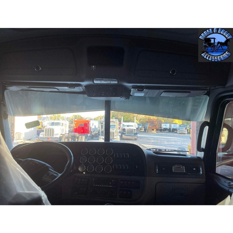 Rollin low Peterbilt 12" x 8" reverse bowtie visor 14 gauge 304 s.s. 379 389  #1013 PETERBILT VISOR Dark Slate Gray