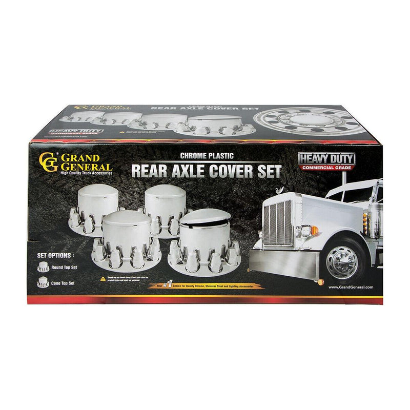 Chrome Rear Wheel Axle Hub Cover Kit trailer ABS 33mm screw-on Nut Covers 40240 axle covers Gray