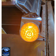 Shift watermelon turn signal brackets only, angled, w/logo stainless universal sold in pairs 2pc  #sp-172038 universal Dark Olive Green