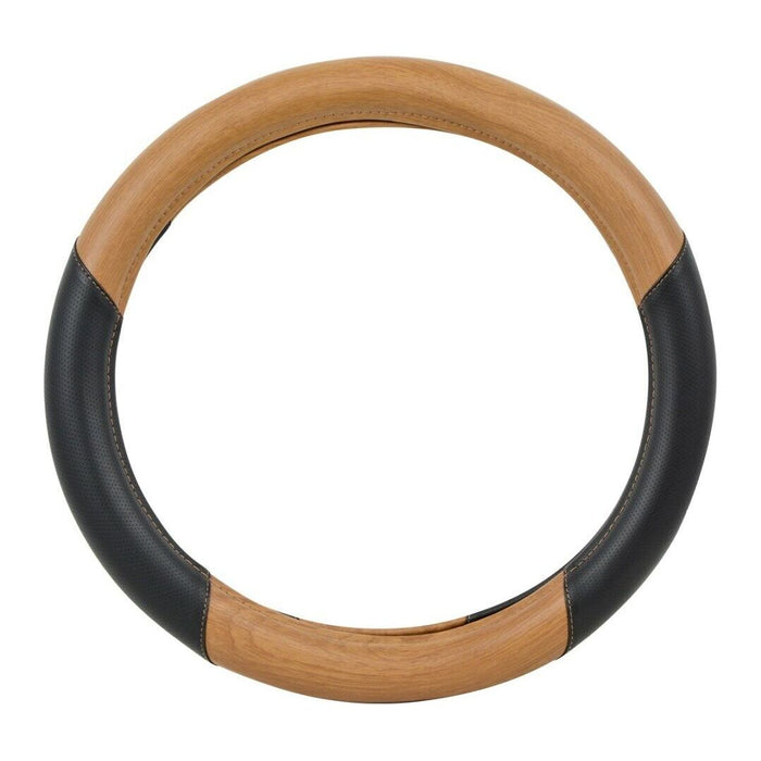 Rosy Brown universal steering wheel cover 18" inch matte natural light wood black new 54061 UNIVERSAL