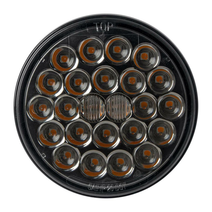 Dark Slate Gray smoked led 4" pearl stop turn tail universal mount dot approved new 78275bp 4" ROUND