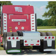 24" stainless steel mudflap weights pair weight w/backing plate universal #10424 MUD FLAP WEIGHTS Gray