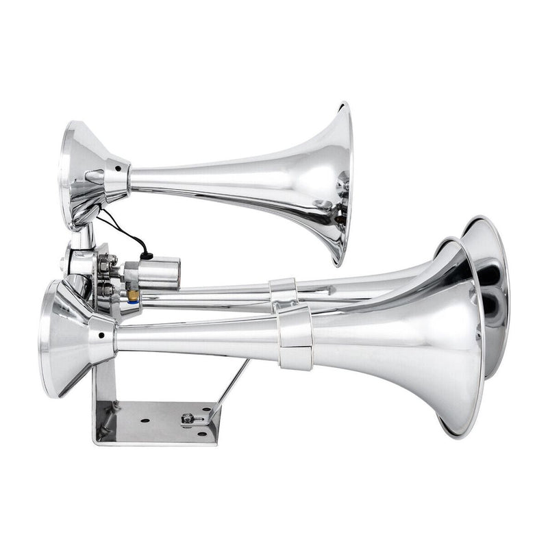 69991 Grand General train horn 3 trumpet chromed brass UNIVERSAL Light Gray