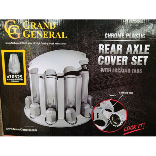 Gray hub cover axle kit 33mm locking nuts w/tool front rear w/cooling vent 4x 40190 - 2x 40180 - 1x 10328 UNIVERSAL