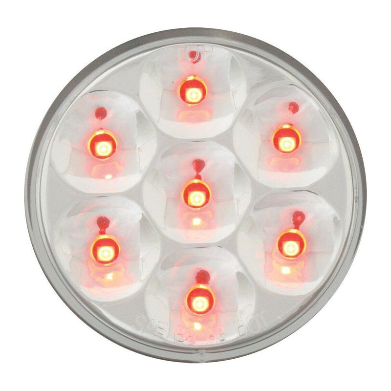 76543BP Pearl Series 2" LED Light, Red/Clear UNIVERSAL Light Gray