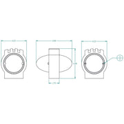 Custom Watermelon Kenworth hood turn signal (Sold in Pairs) (Mounts Only) #171385 KENWORTH TURN SIGNAL Dark Slate Gray