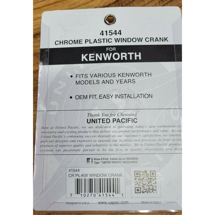 Gray kenworth t600 t300 interior Window Crank handle chrome plastic 41544 KENWORTH