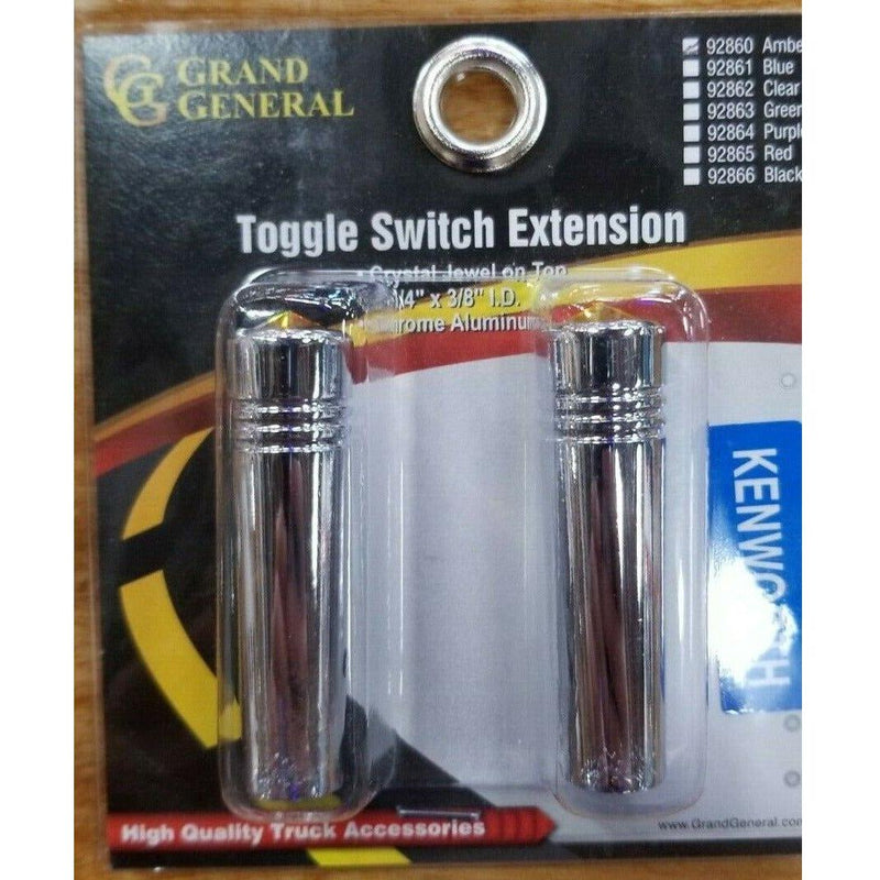 92860 Toggle switch extension 2 1/4" amber jewel chrome aluminium all Kenworth #92860 dash Dark Slate Gray