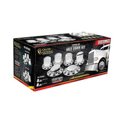 chrome hub cover axle kit customizable no lug nut caps semi front rear universal 40236 UNIVERSAL Gray