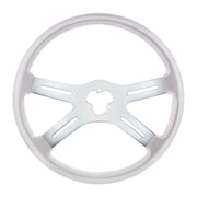 universal 18" Vibrant Color 4 Spoke truck Steering Wheel Liquid Silver #88281 UNIVERSAL Light Gray