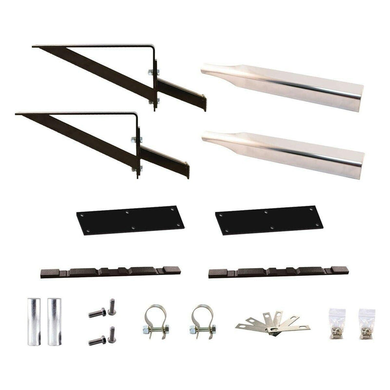 80" HEAVY DUTY STRAIGHT DROP 14 GA. HALF FENDER MOUNT KIT #TRX-SPC14 HALF FENDERS Black