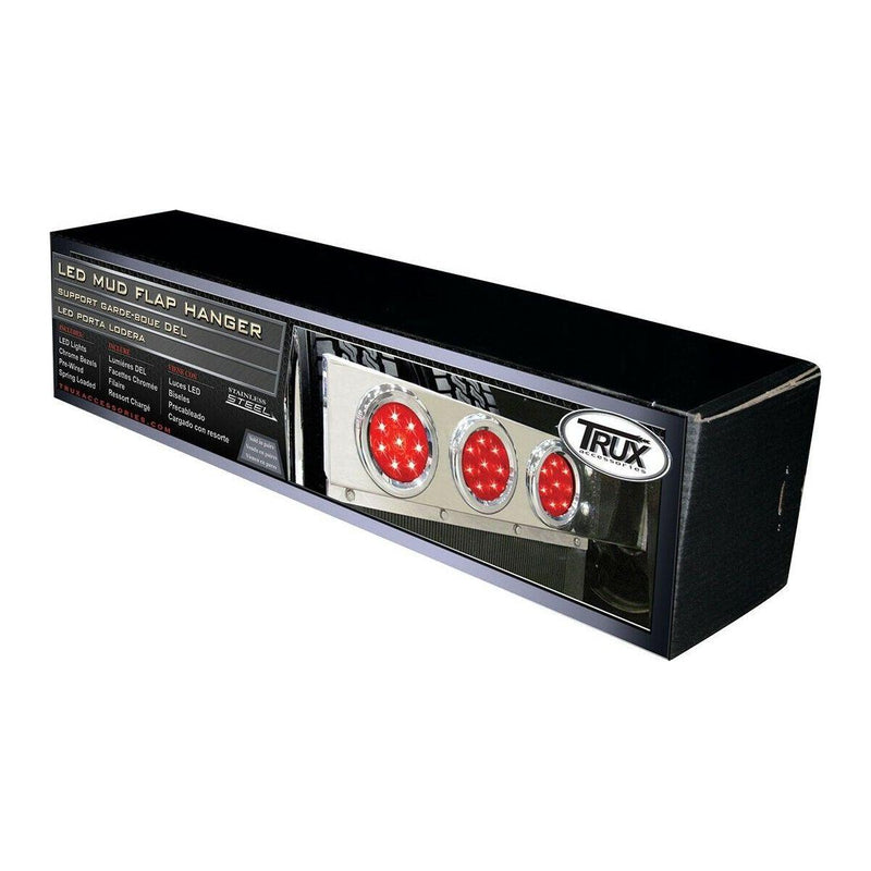 TU-9210L3 Stainless steel mudflap hanger red/white reverse lights 4" (2 1/2" bolt spacing) tu-9210l3 MUD FLAP HANGERS Gray