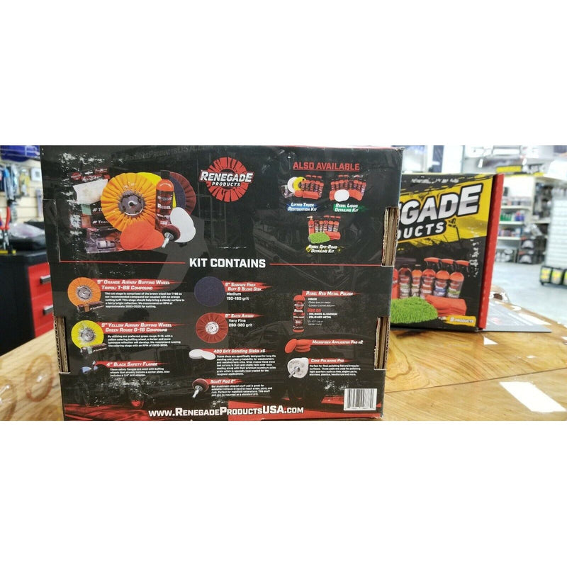 Renegade Metal Polishing & Big Rig Restoration Kit RP-LFGRPKR-MP-KIT Renegade Red Line Tan